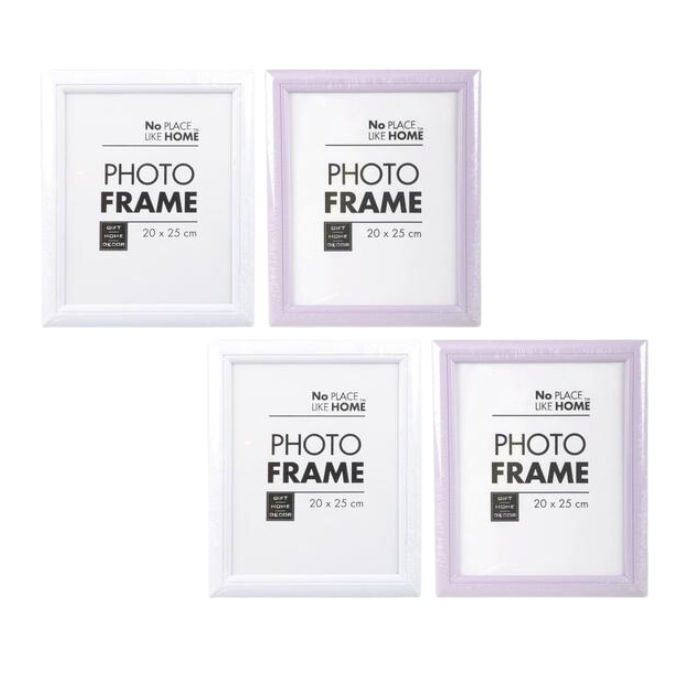 PICTURE-FRAME PL WHITE/LILAC GLOSS 20x25cm - Pack of 2
