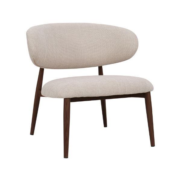 Chair Crazy Lucien Occ Chair Walnut Metal Frame Cream Fabric