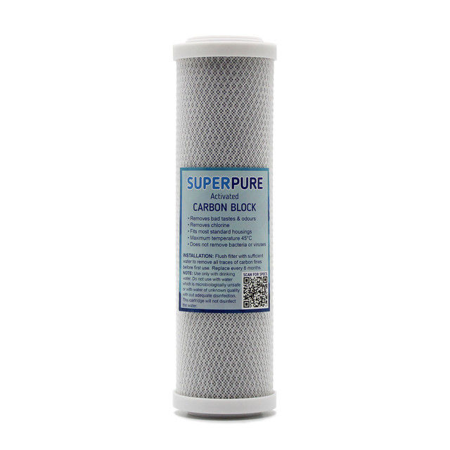 SUPERPURE 10 inch Carbon Block Water Filter Replacement Cartridge