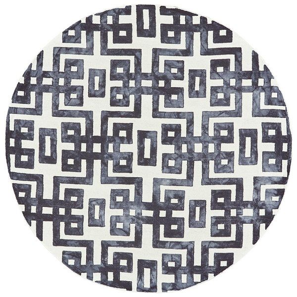 Lorrain Contemporary Watercolour Noir Round