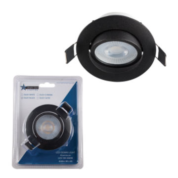 Blister Pack with Aluminium Tilt LED Down Lighter and Bulb 5W LED
