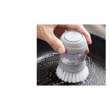 Soap Dispensing Cleaning Pot Brush With Holder