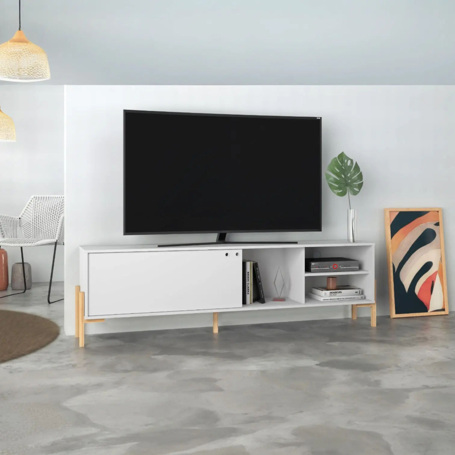 Helsinki TV Stand White