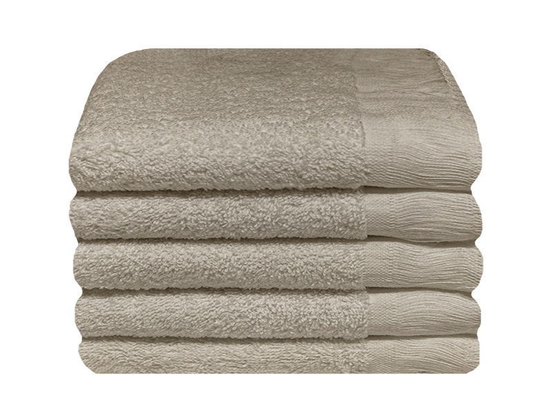 Plush 380 GSM 30x50cms Terry Fringe Guest Towel - Birch Cream (05 Piece Pack)