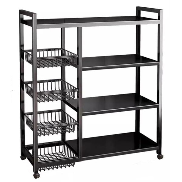 4-Tier Heavy Duty Metal Rack Storage Shelving Unit, Storage Organizer-90CM