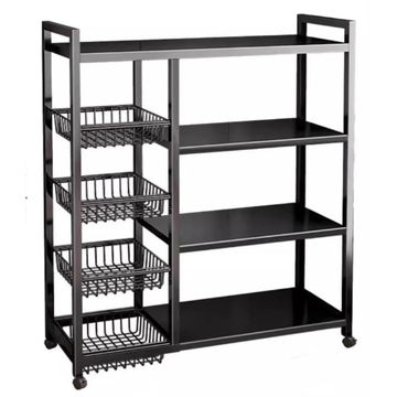 4-Tier Heavy Duty Metal Rack Storage Shelving Unit, Storage Organizer-90CM