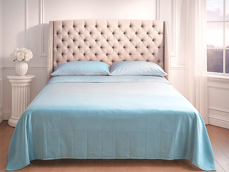 Simply Sleep - Everyday Collection Flat Sheet - 90GSM- Sky Blue - Single (1pc)