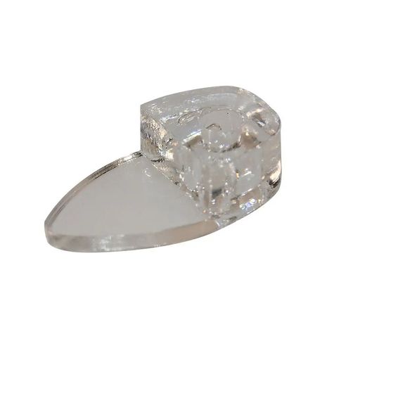 Glass Clips, Surface Mount, 4mm, 100 Pieces (3 pack) BY WOODLY