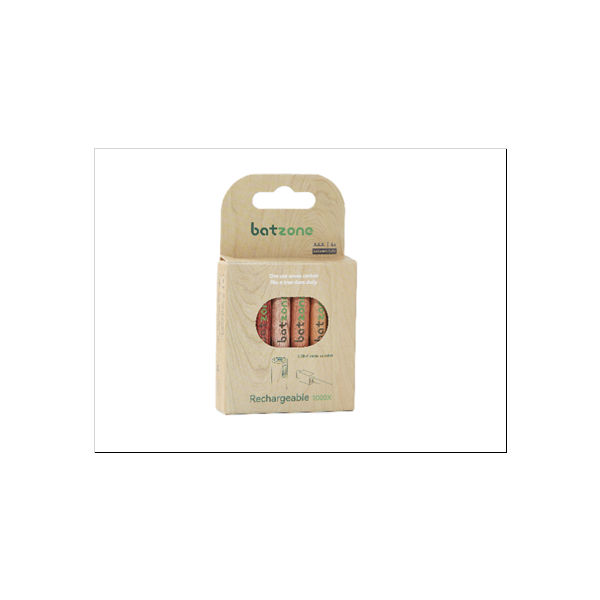 batzone Type C Li-ion Rechargeable Battery AAA 660 4Pcs