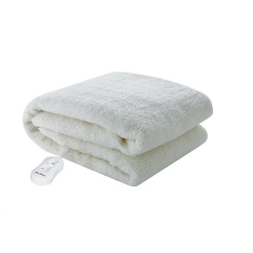 PURE PLEASURE - SINGLE - SHERPA FLEECE - FITTED ELECTRIC BLANKET w/ ELASTIC 91x188