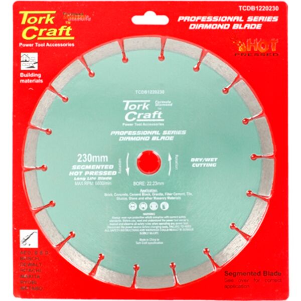 Diamond Blade 230Mm Segmented Hot Pressed
