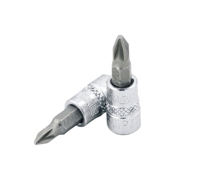 Fixman - 3/8" Dr.Bit Socket Pz2 Pozi Screwdriver Bit - 6 Pack