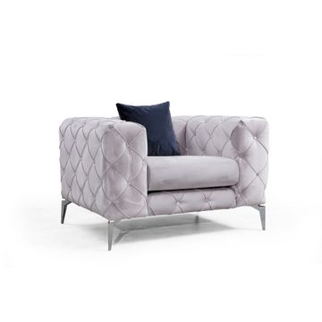 Figure It Out Furniture Como 1 Seater - Light Grey