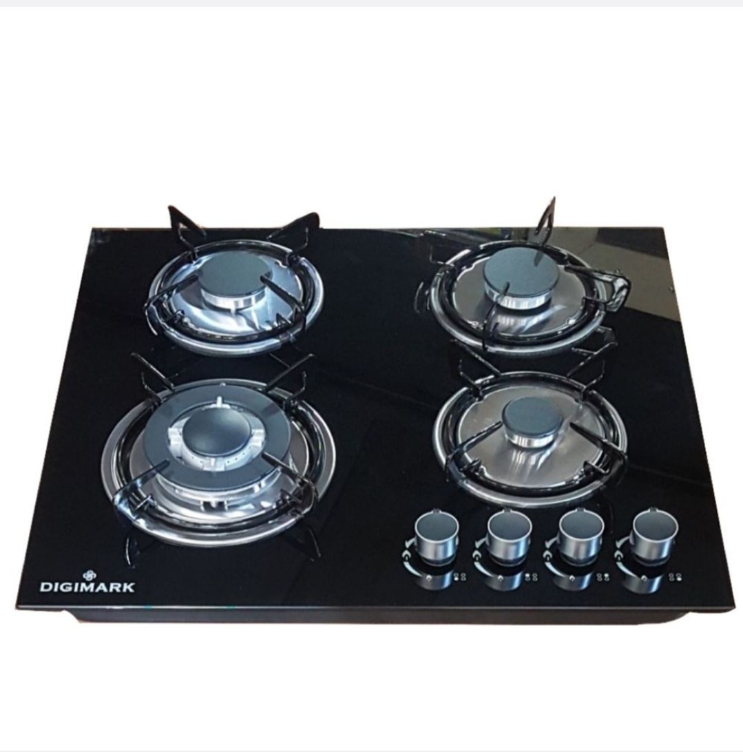 Modern Kitchen Digimark Glass Top Gas Stove - 4 Burner (51x59cm)