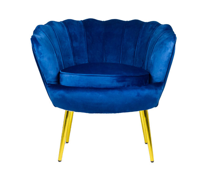 Tulip Velvet Single Seater Couch -Royal Blue