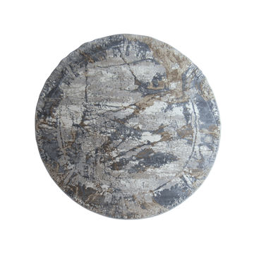BK Carpets & Rugs –  Round Modern Rug – Grey  & Brown  - 2m x 2m