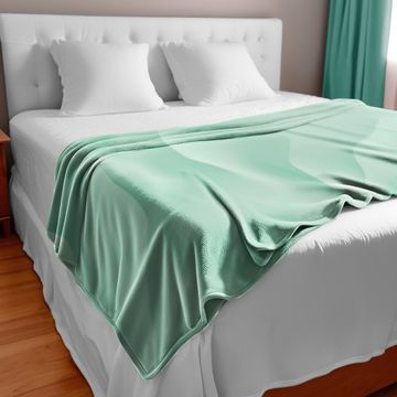 Minty Waves Large Light Weight Fleece