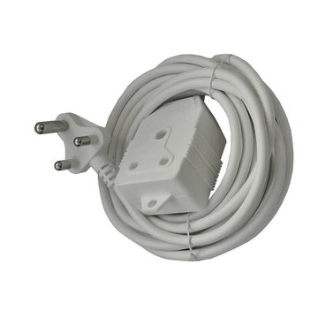 Extension cord 10amp 5metre white HG 1mm
