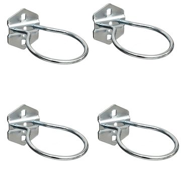 Heartdeco Steel Pegboard Accessories - 4Pcs Loop Ring Hook