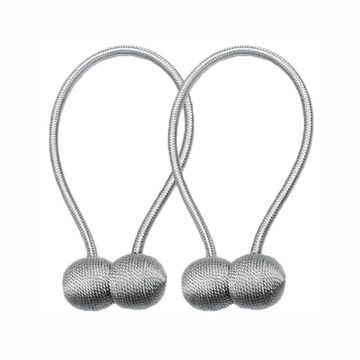 Matoc Magnetic Curtain Tieback - Ball - Silver Grey