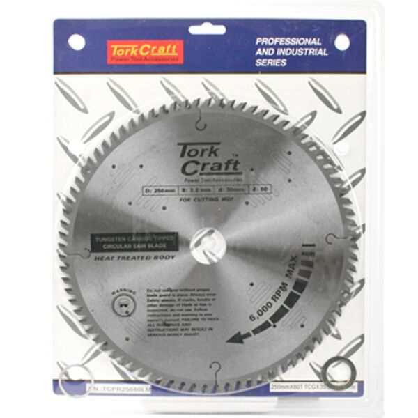 Blade Tct 250 X 80T 30/1/20 Tcg Positive Profesional Industrial
