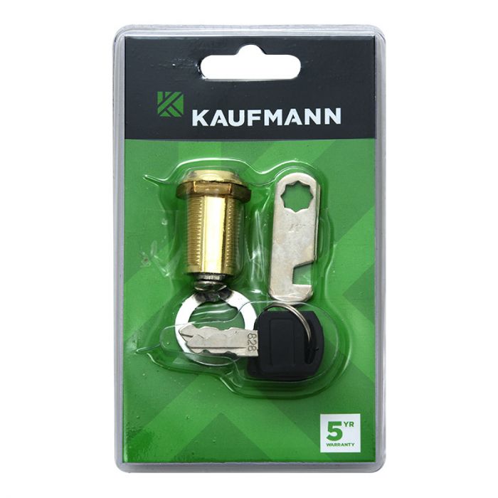 Kaufmann - Cam Lock 30mm Brass Plated - 8 Pack