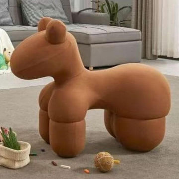Kids Puppy Shaped Stool - Brown