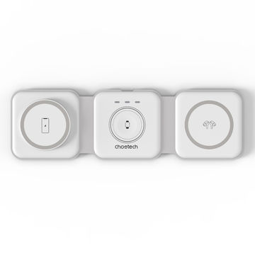 Choetech T588F 3In1 Magnetic Wireless Charger 25W-White