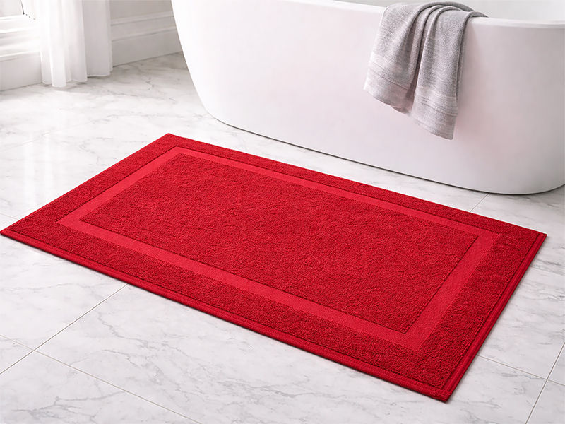 Plush 750GSM - Bath Mat - 050x080cm - Racing Red(1pc Pack)