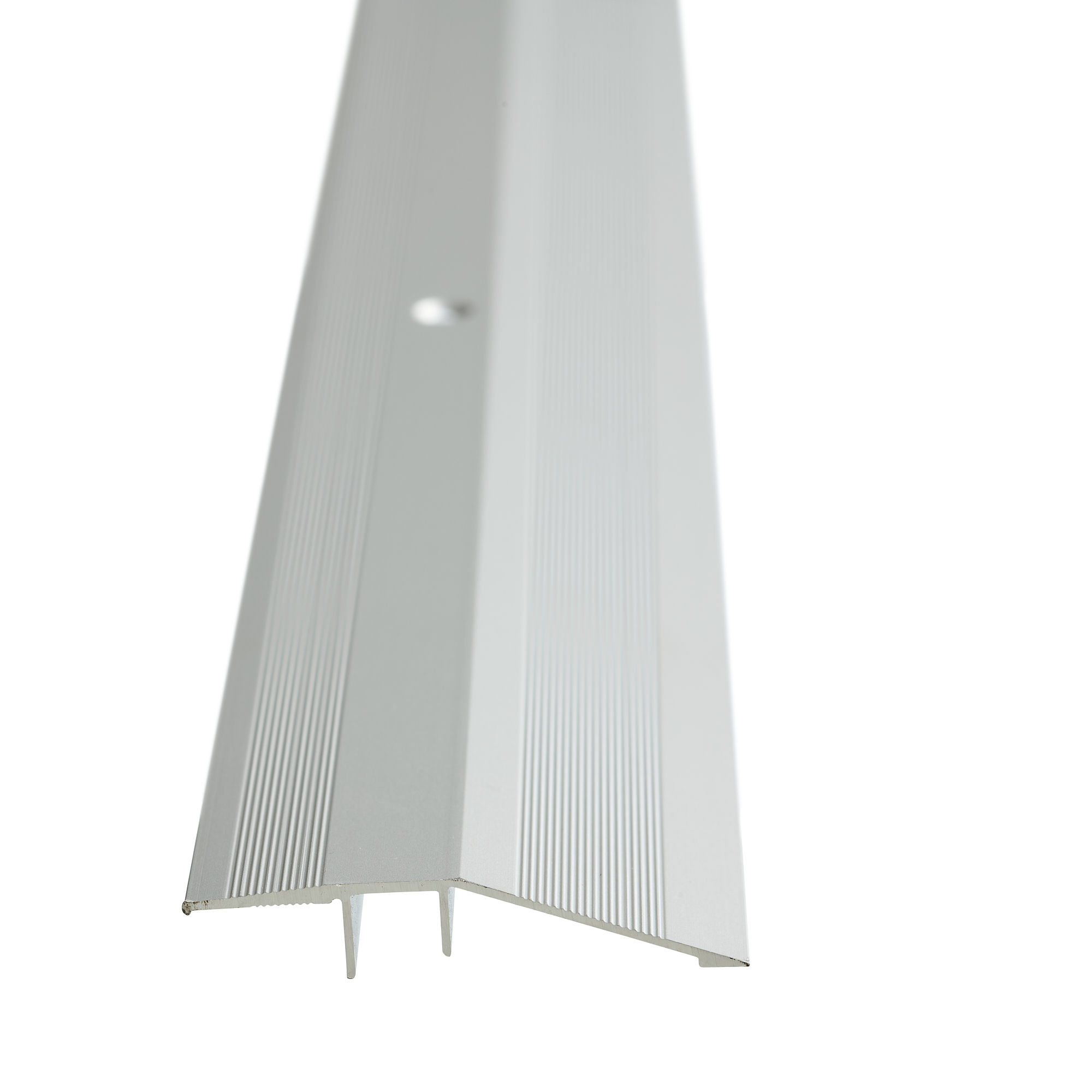 Aluminium Reducer Strip Silver Drilled 2500 x 43 Aluminium Door Strip