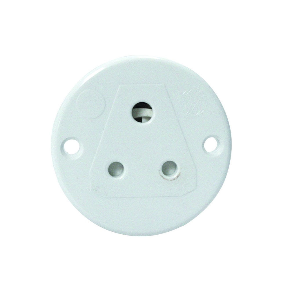 ACDC - 5A 3-Pin Socket Flush Mount Round