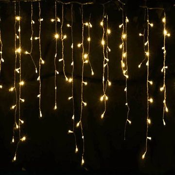 6M Warm White Across 70cm And 38cm LED Fairy Curtain Light With Tail Plug Extension - ZYF-D100