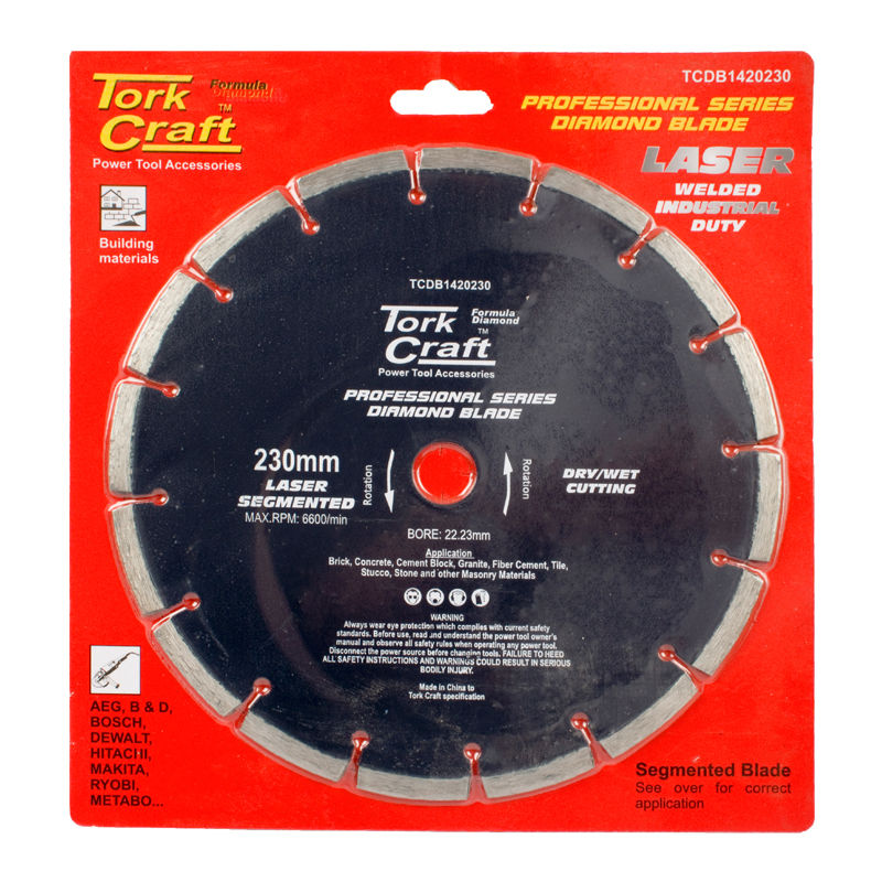Tork Craft - Diamond Blade 230mm Segmented Laser Industrial