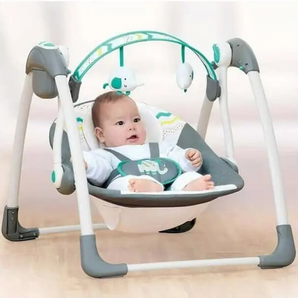 Deluxe Portable Baby Swing - Blue