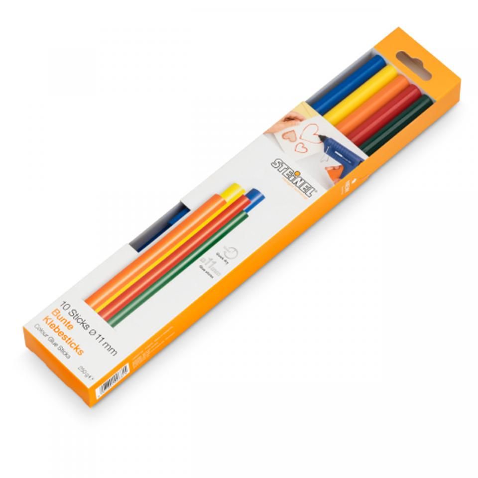 Steinel - 10 Colour Glue sticks Ø 11 mm (250 g) -  2 per Colour - German Quality