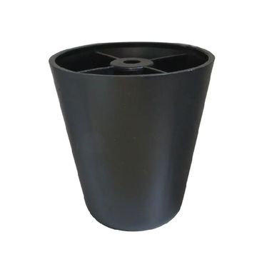 Round Foot, H100mm x 90mm x 60mm, Black Plastic (Set of 4) BY WOODLY