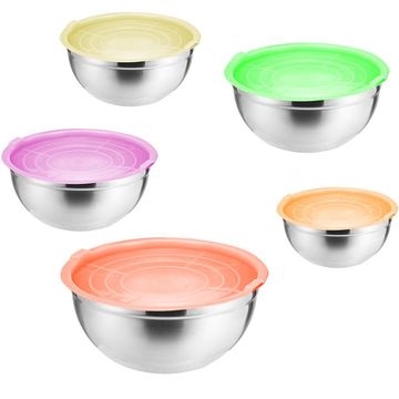 Stainless Steel Mixing Bowl Set of 5 with Lids