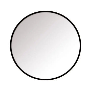 Woodly Mirror, Round, Black Frame, 800mm