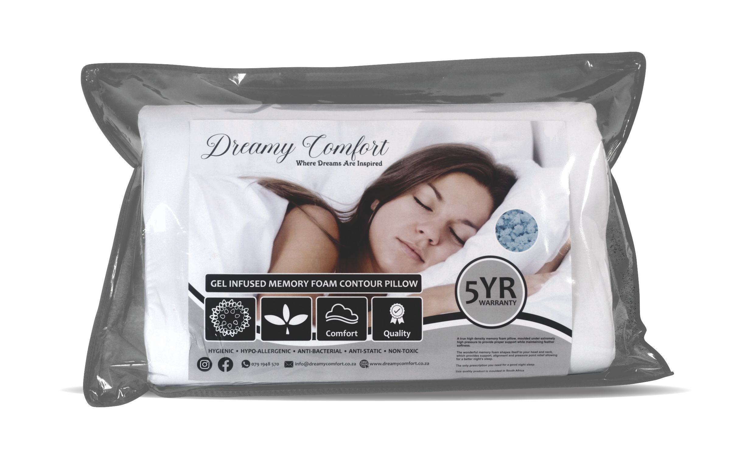 Gel Infused memory Foam Pillow-Contour
