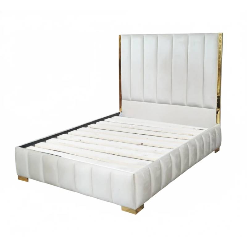 Nu Dekor - Aemilia Bed Base & Headboard - Single - Cream