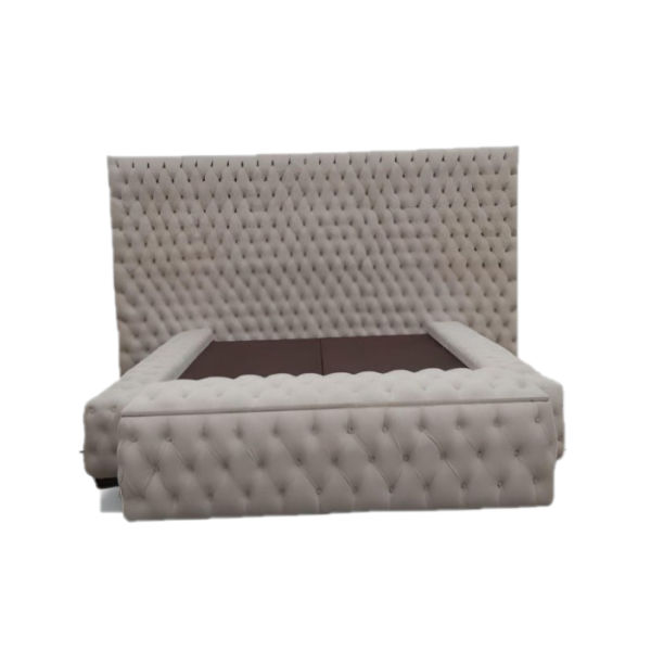 Luxurious Velvet Headboard & Base King - 183cm Base & 280cm Headboard with Ottoman