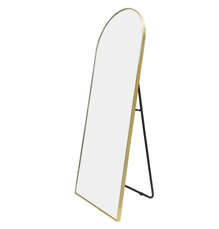 Woodly Mirror, Oval With Stand, Gold Frame, 1800mm x 600mm