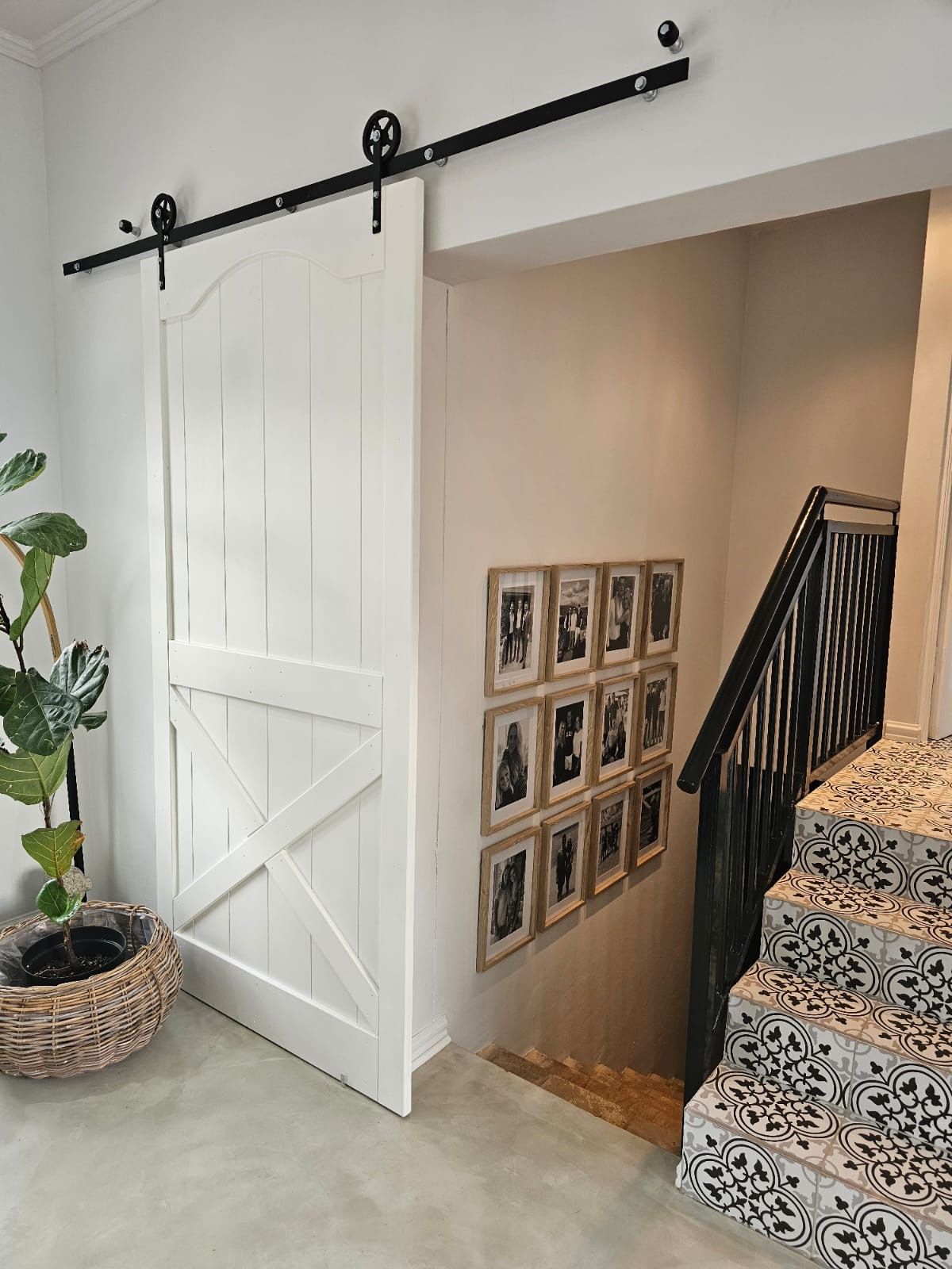 Barn door, white.