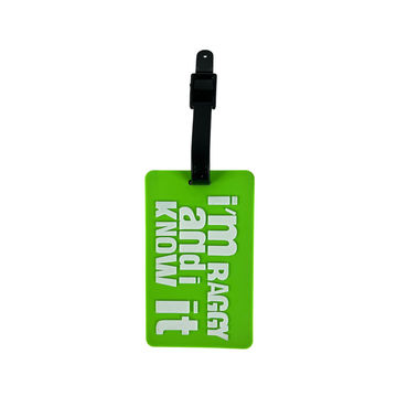 Luggage Tag for Suitcase with Text and Strap