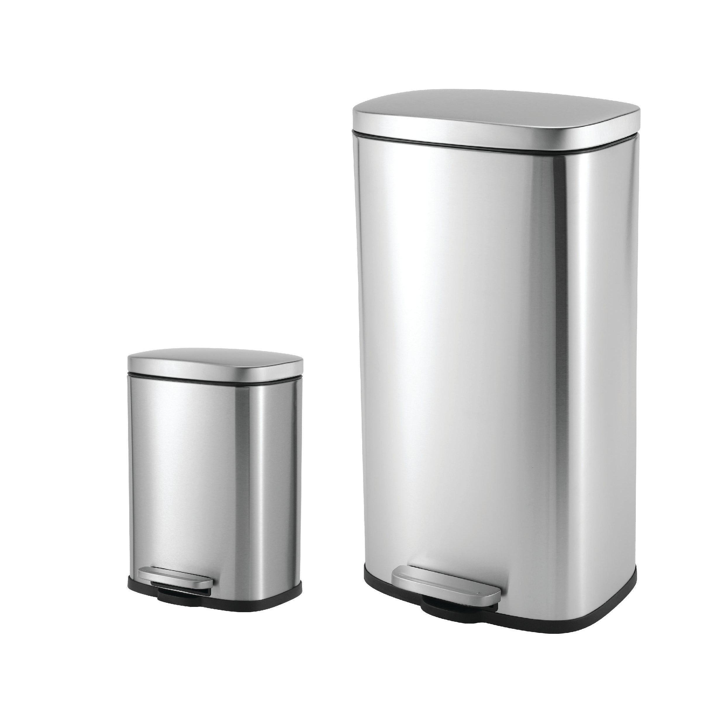 5 L 30 L Rectangle Steel Pedal Bin Set Modena