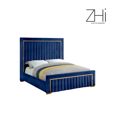 Navy Blue Royal King  Bed