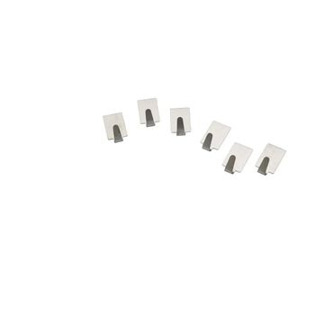 Rectangle Hooks, Stainless Steel, 6 Pieces (4 pack) BY WOODLY