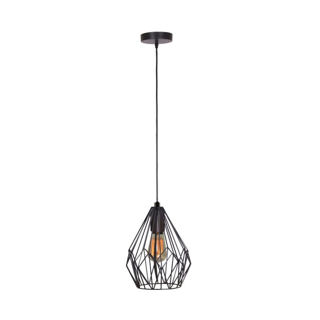 Vividitto - Savoy Metal Wire Pendant - Black