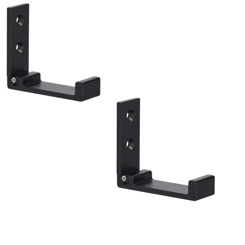 2 x Robe Hook, Foldable, Black