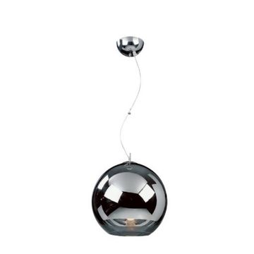 230V 60W E27 Pendant Light Chrome Glass